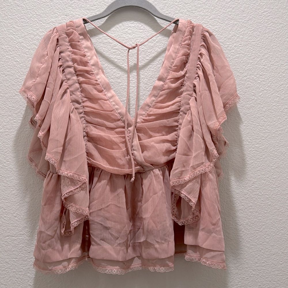 By Together Ruffle Top Small EUC - Picture 2 of 4